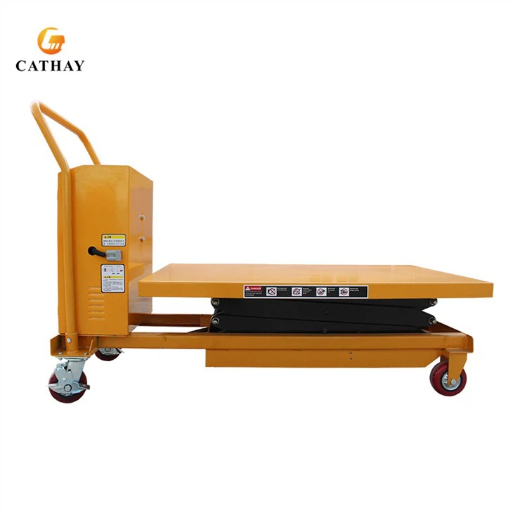 hydraulic double scissor lift table cart