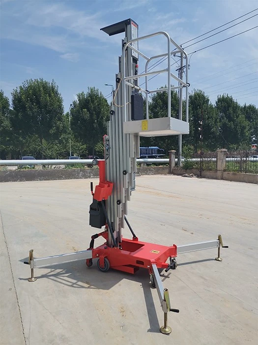 Push around vertical mast lift